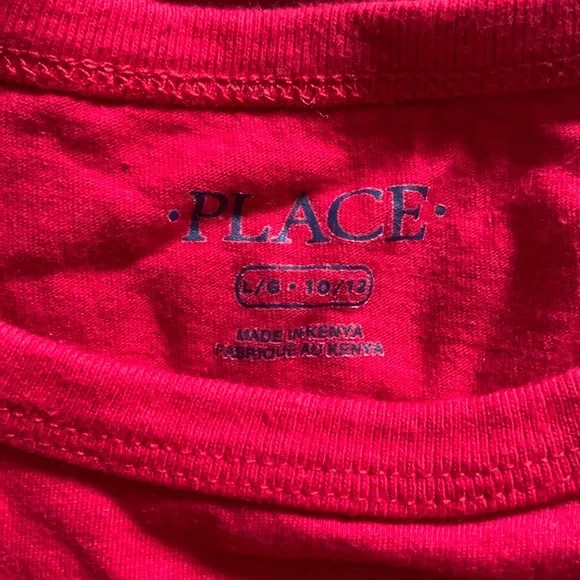 Red Short Sleeve Tee Large (10/12) The Children’s Place - Picture 3 of 3